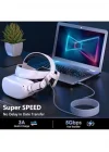 Vr5 Usb3.2 Oculus Quest 3/2/1 Pico 4 Aksesuarları ve PC/Steam VR, 5Gbps Yüksek Hızlı PC Veri Aktarımı, VR Kulaklık, Oyun Bilgisayarı, Sanal gerçeklik gözlüğü uyumlu 5 metre