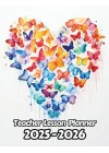 Watercolor Butterflies Teacher Lesson Planner: Weekly and Monthly Academic Year (August - July) | Record Student Grades, Assignments and Attendance | ... Education Planning | 8.5 x 11 Inches | v17