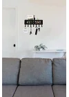 Welcome Temalı Raflı Anahtarlık Askısı (Siyah)