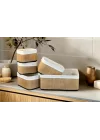 Wicker Premium Serisi 5li Set Dikdörtgen Organizer