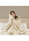 Windom Luxury Microfiber Down Alternative Blanket with 3M Moisture Management Ivory 108x90 King Size Quilted Premium Soft Cozy 3M Scotchgard Moisture Microfiber For Bed, Couch or Sofa