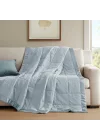 Windom Luxury Microfiber Down Alternative Blanket with 3M Moisture Management Ivory 108x90 King Size Quilted Premium Soft Cozy 3M Scotchgard Moisture Microfiber For Bed, Couch or Sofa