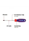 WP221036 PZ1x100mm CR-V Manyetik Profesyonel Yıldız Tornavida
