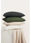 X TENCEL™ Lyocell 2li Volanlı Yastık Kılıfı Antrasit