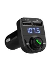 X8 Bluetooth Araç Kiti | FM Transmitter & Çift USB Şarj Cihazı | Kablosuz Müzik