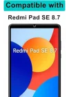 Xiaomi Redmi Pad SE 8.7inç ile uyumlu Tablet Temperli Cam Ekran Koruyucu Şeffaf