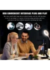 Xspring USB Işığı, Ayarlanabilir USB Lamba, Taşınabilir Küçük Okuma Lambası, Ses Kontrollü LED USBs Gece Lambası, Masa Halka Işığıs, Klavye Işığıs, Laptop Işığı, Ses Kontrollü 3 Renk Değişimi