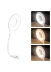 Xspring USB Işığı, Ayarlanabilir USB Lamba, Taşınabilir Küçük Okuma Lambası, Ses Kontrollü LED USBs Gece Lambası, Masa Halka Işığıs, Klavye Işığıs, Laptop Işığı, Ses Kontrollü 3 Renk Değişimi