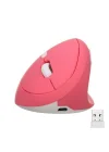 Y08 Dikey Kablosuz 2.4G Sessiz Şarjlı 6 Tuşlu Vertical Mouse 1600DPI 400mAh Pembe