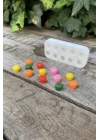 Yaban Mersini Onlu Mum Kalıbı (Silikon) (Küçük Süsleme Kalıbı) 1 Adet