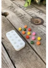 Yaban Mersini Onlu Mum Kalıbı (Silikon) (Küçük Süsleme Kalıbı) 1 Adet