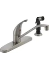 Yan Püskürtücülü Tek Saplı Mutfak Lavabo Bataryası, Paslanmaz P115LF-SS