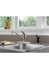 Yan Püskürtücülü Tek Saplı Mutfak Lavabo Bataryası, Paslanmaz P115LF-SS