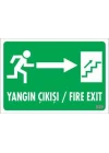 Mey İthalat® Yangın Çıkışı Uyarı Levhası 17,5x25 KOD:929
