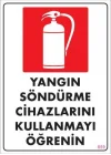 Mey İthalat® Yangın Söndürme Tüpü Uyarı Levhası 25x35 KOD:859