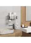 Yapışkanlı Banyo Rafı Duş Şampuanlık Duvar Düzenleyici Organizer