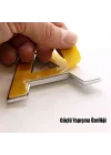 Yapışkanlı Harf 8.5 cm Parlak Krom Kapı Oda Posta Kutusu Ç Harfi