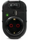Yeni Tekli Akım Korumalı Priz, 5V 2,4A USB ve Type-C ile Hızlı Şarj, Anahtarlı Topraklı Priz, Sürekli Koruma, 16 A 250 V, Max 3500 W Aşırı Yük Koruması (Gri)