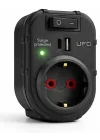 Yeni Tekli Akım Korumalı Priz, 5V 2,4A USB ve Type-C ile Hızlı Şarj, Anahtarlı Topraklı Priz, Sürekli Koruma, 16 A 250 V, Max 3500 W Aşırı Yük Koruması (Gri)