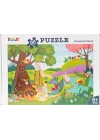 Yer Puzzle-96 Parça Puzzle - Ormanda Piknik