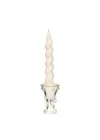 Yılbaşı 2li Twirl Glow Beyaz Şamdan Mum Seti (18 cm)