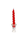 Yılbaşı 2li Twirl Glow Kırmızı Şamdan Mum Seti (18 cm)