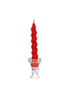 Yılbaşı 2li Twirl Glow Kırmızı Şamdan Mum Seti (18 cm)