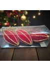 YILBAŞI DAMLA SÜS 12CM KADİFE SİM ŞERİTLİ 3LÜ AST7205