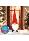 YILBAŞI NOEL BABA DEKORATİF BİBLO MAVİ YEŞİL BORDO EKOSE