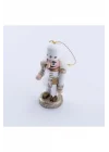 Yılbaşı Süsü Kurşun Asker Seti, 10 Cm, Beyaz 4 Adet