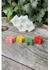 Yıldız Mini Dörtlü Mum Kalıbı (Silikon)