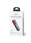 YP88 4 Adet Şarj Edilebilir Yüksek Verimli 1430 mAh 1.5V AA Pil - Siyah