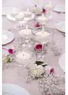Yüzen Mumlar, 4,5 Saat Yanma Süreli, Ø 4,5 cm çapında, Beyaz, 20 Adet