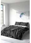 Zebra Stripes Modern Çift Kişilik Nevresim Takımı, monohome3909