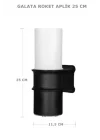 Zita Bahçe Aydınlatması Galata Roket Aplik 25 Cm Bahçe Lambası 220v E27 Ip54