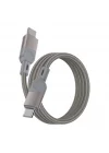 ZR-44 Type-C to Type-C PD 100W Örgü Tasarımlı Hızlı Şarj Özellikli Data ve Şarj Kablosu 1M Gri