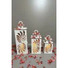 Ahşap Dekoratif Mumluk Beyaz 3