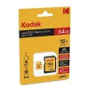 KODAK Adaptörlü 64GB UHS-I U3 V30 A1 Ekstra Performans microSD