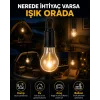 Mey İthalat® Akıllı Sensörlü USB Şarjlı Kamp Lambası