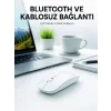 Mey İthalat® Bluetooth Kablosuz Wireless Mouse Şarjlı Sessiz Ergonomik 5000 DPI Fare