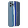 Mey İthalat®   iPhone 11 Pro Kılıf Ebruli Lansman Silikon - Mavi-Gri