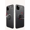 Mey İthalat®   iPhone 11 Pro Kılıf Range Yüzüklü Silikon - Mavi