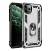 Mey İthalat®   iPhone 11 Pro Max Kılıf Sofya Yüzüklü Silikon Kapak - Gümüş