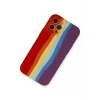 Mey İthalat®   iPhone 12 Pro Kılıf Ebruli Lansman Silikon - Kırmızı-Mor