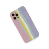 Mey İthalat®   iPhone 12 Pro Max Kılıf Ebruli Lansman Silikon - Pembe-Lila