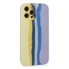 Mey İthalat®   iPhone 12 Pro Max Kılıf Ebruli Lansman Silikon - Sarı-Lila