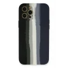 Mey İthalat®   iPhone 12 Pro Max Kılıf Ebruli Lansman Silikon - Siyah-Lacivert