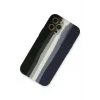 Mey İthalat®   iPhone 12 Pro Max Kılıf Ebruli Lansman Silikon - Siyah-Lacivert