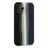 Mey İthalat®   iPhone 12 Pro Max Kılıf Ebruli Lansman Silikon - Siyah-Lacivert