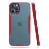 Mey İthalat®   iPhone 12 Pro Max Kılıf Platin Silikon - Kırmızı